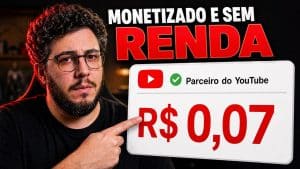 Thumbnail do vídeo sobre os 5 erros que travam a renda depois que monetizou o canal